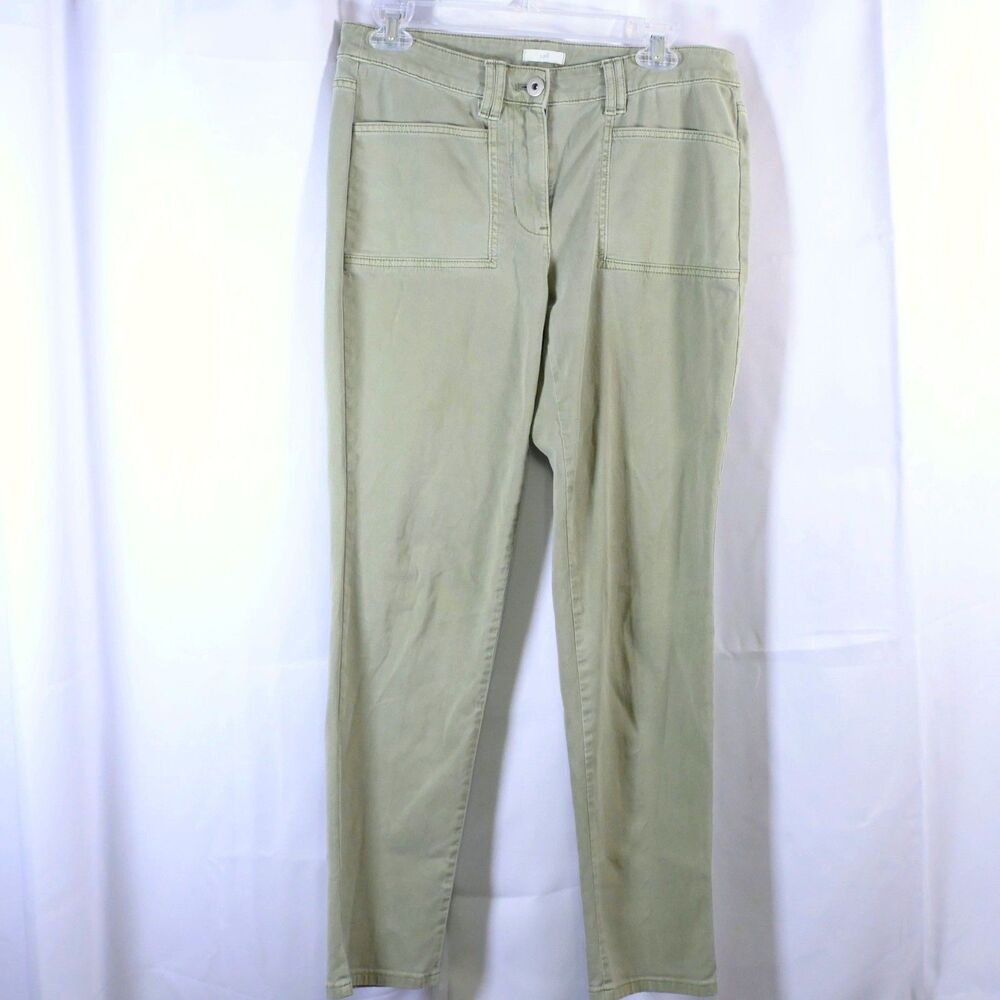 J. Jill Green Jeans Womens Size 8 Mid Rise Patch Pockets 32x29.5